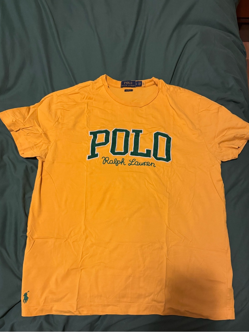 Polo Ralph Lauren Yellow Green Logo Tee